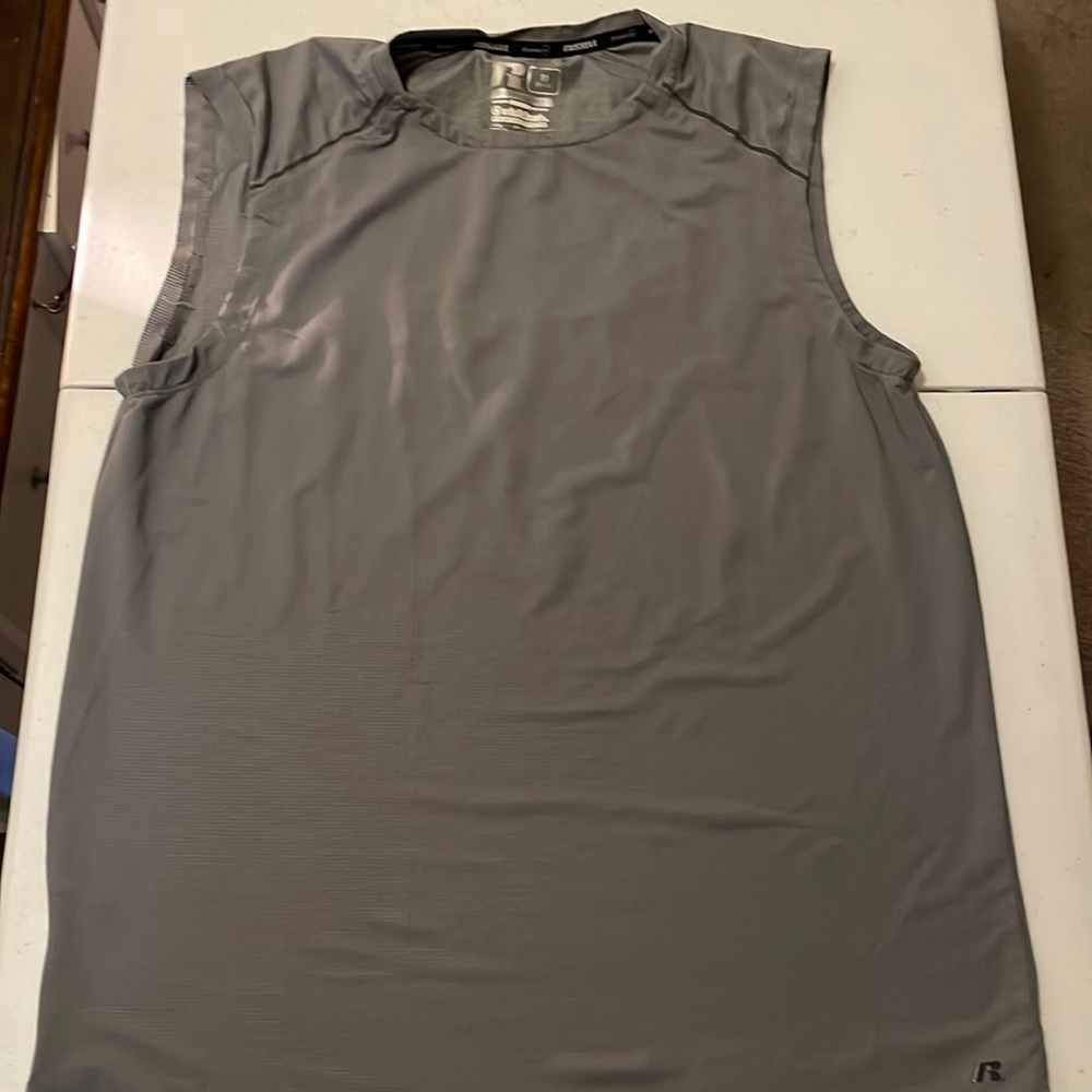 Gray Russell size medium cut off shirt